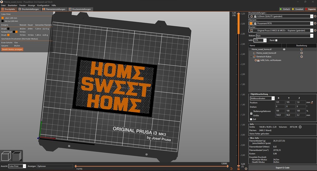 Home Sweet Home Sign  3D model