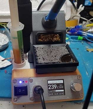 OSS TEAM T12-X soldering station with tilted panel and more