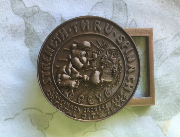Popeye belt buckle