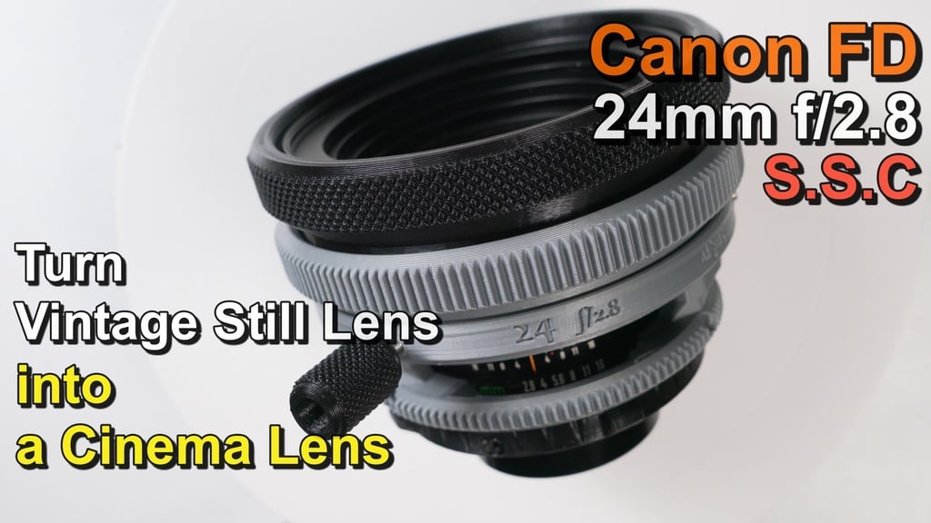 "Turn Vintage Still Lens into a Cinema lens" Canon FD 24mm f2.8 Rehousing