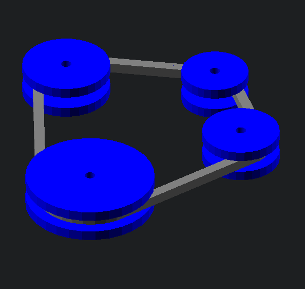 Belt and pulley's Parametric (Customizable)