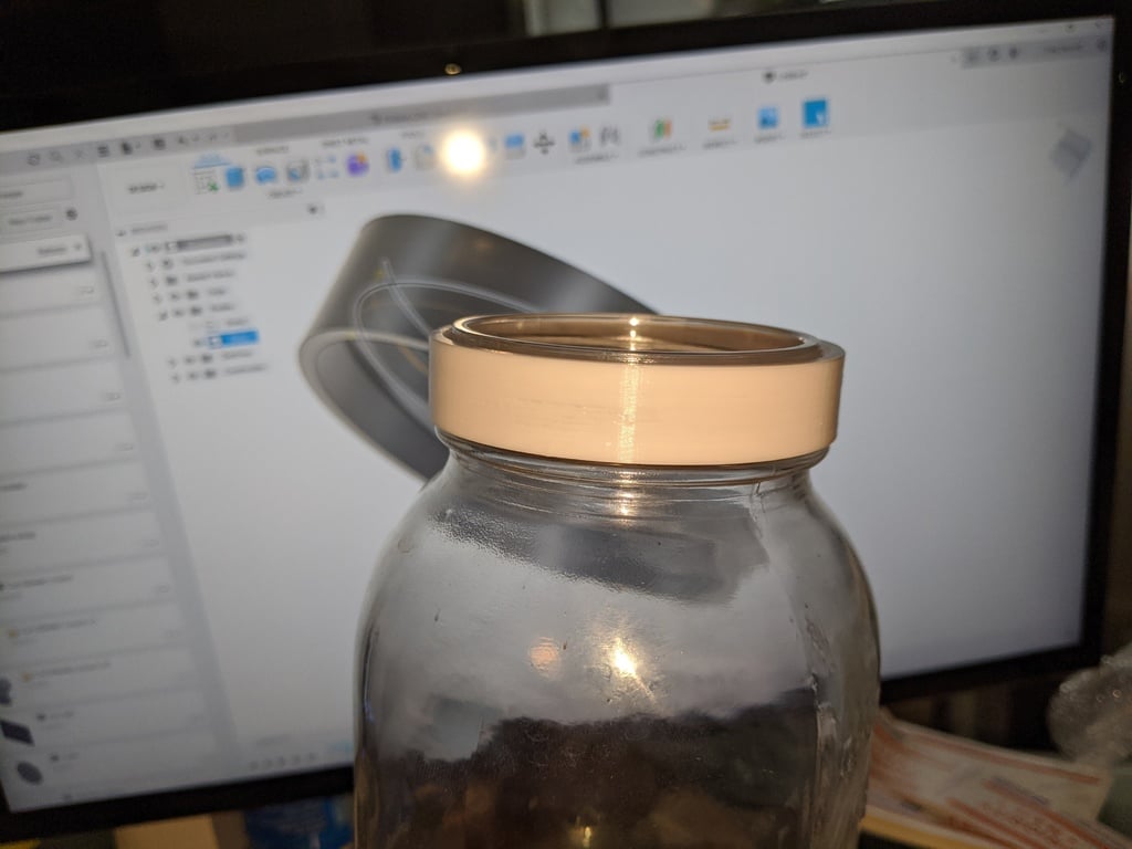 Mason jar lid thread (Fusion 360)