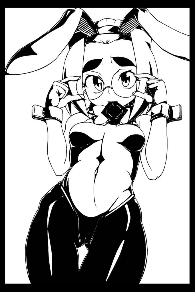 Anime Bunny girl stencil