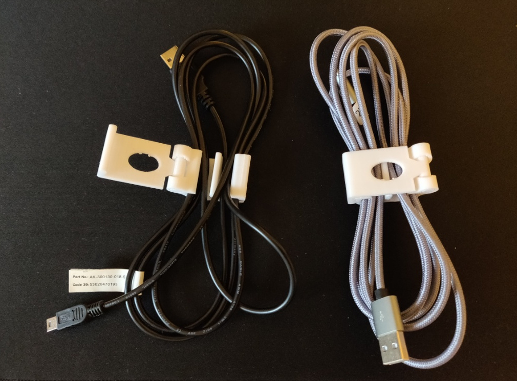 Cable organizer clip with hinge