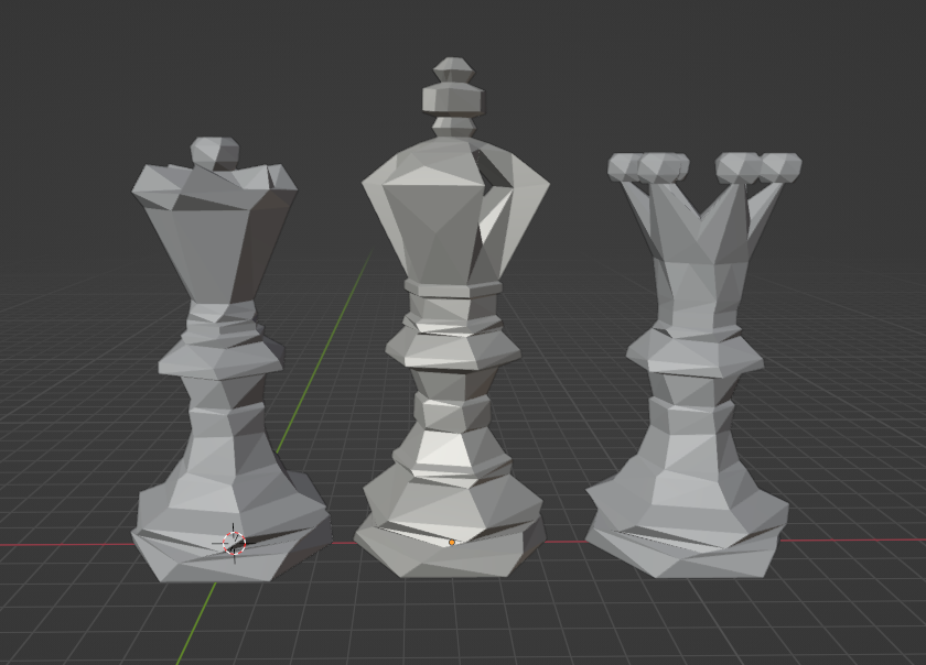 Queen for Modern Medieval Low-Poly Chess by Roadkillsquad 