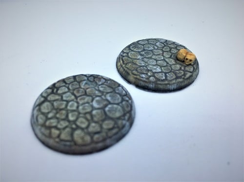 25 mm round cobblestone base for 28mm gaming like dnd and pathfinder 