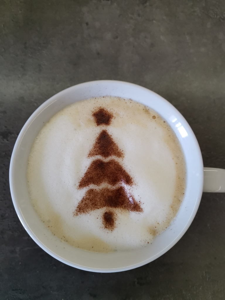 Christmas Tree Coffe Stencil