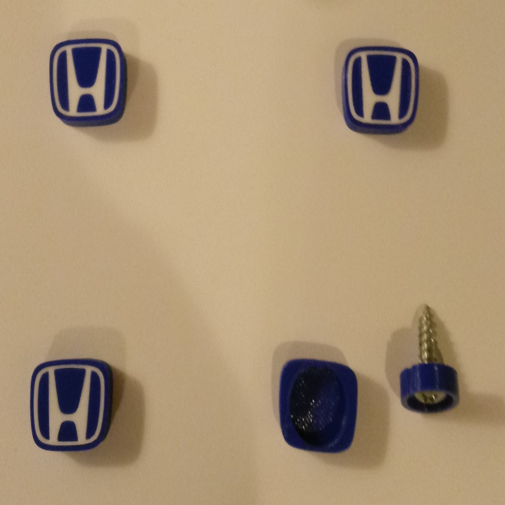 Honda logo license plate screw caps