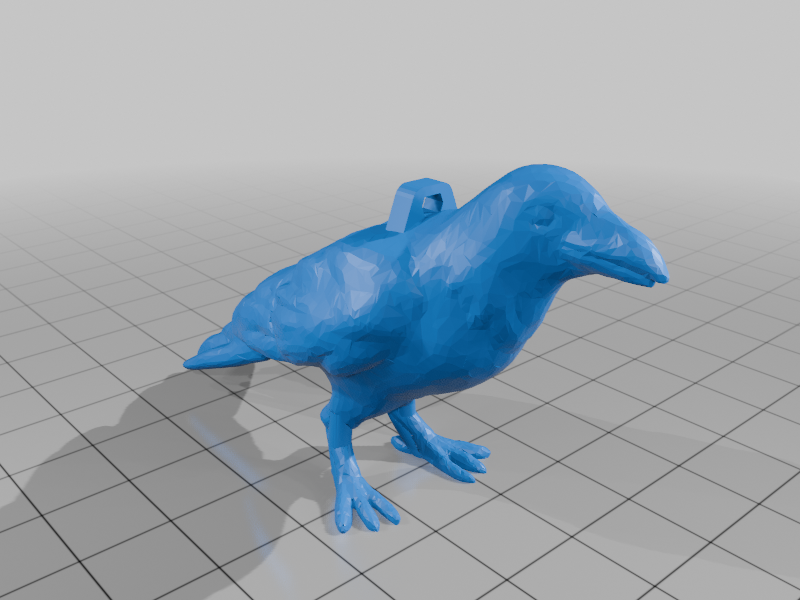 Crow - with reinforced legs and keychain ring