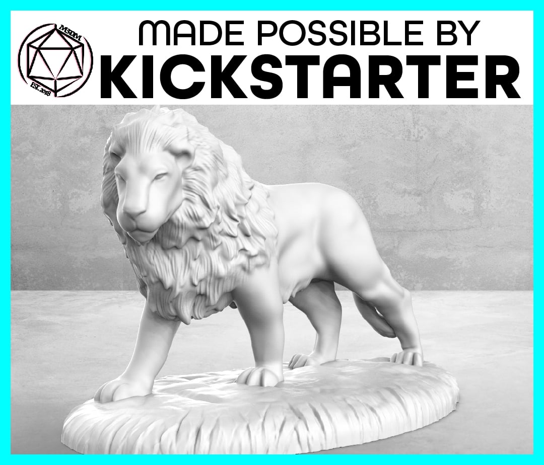 Image of Lion - Casual Pose - Tabletop Miniature