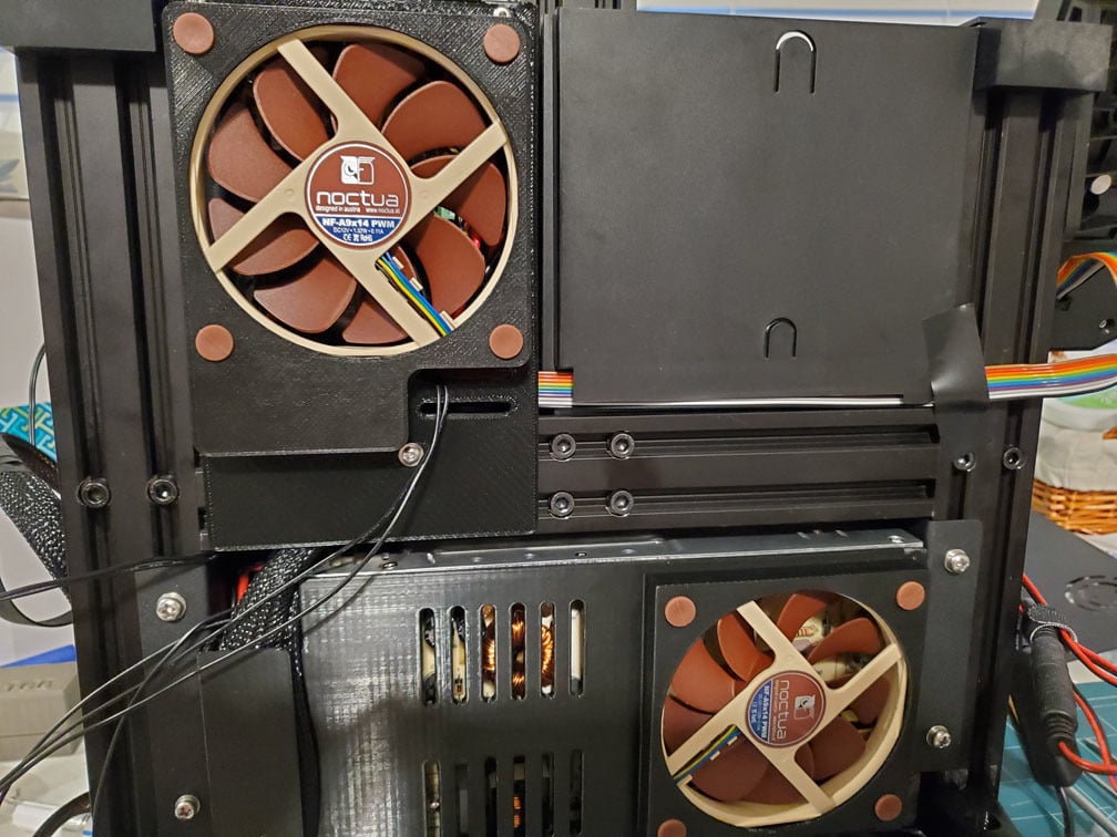 Ender 3 v2 PSU cover 92mm 3mm taller fan mount