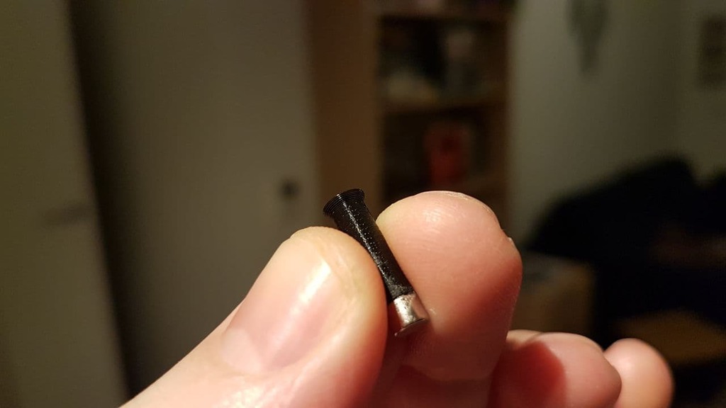 Plastic part of a magnetic screw for 150 mm fans