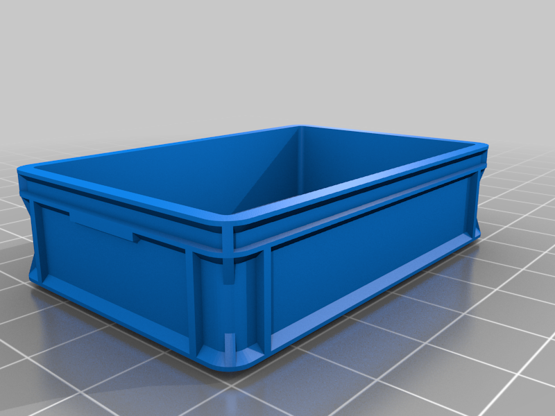 Euro box / crate 1/10 (60x40x30/15/10 mm height) stackable with lid / cover