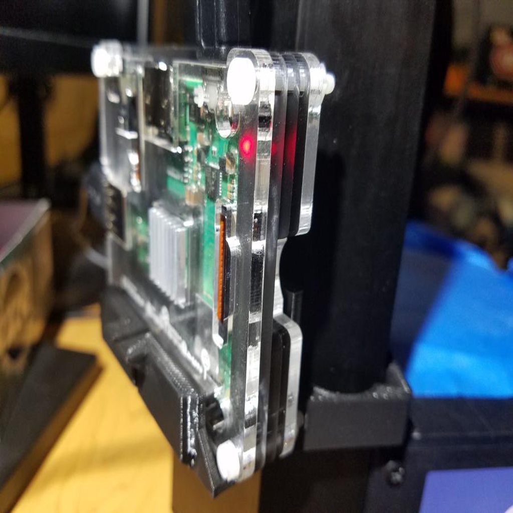 Mini Delta mount for Raspberry Pi 3 A+ inside the Pibow 3 A+ Coupé case