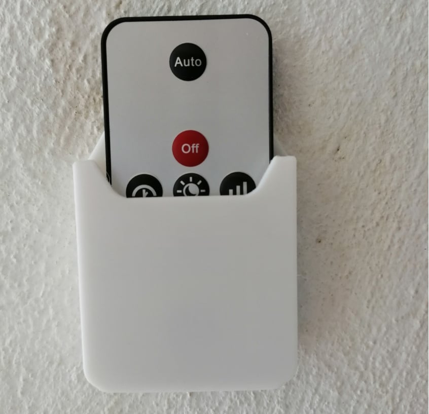 LED remote holder for wall