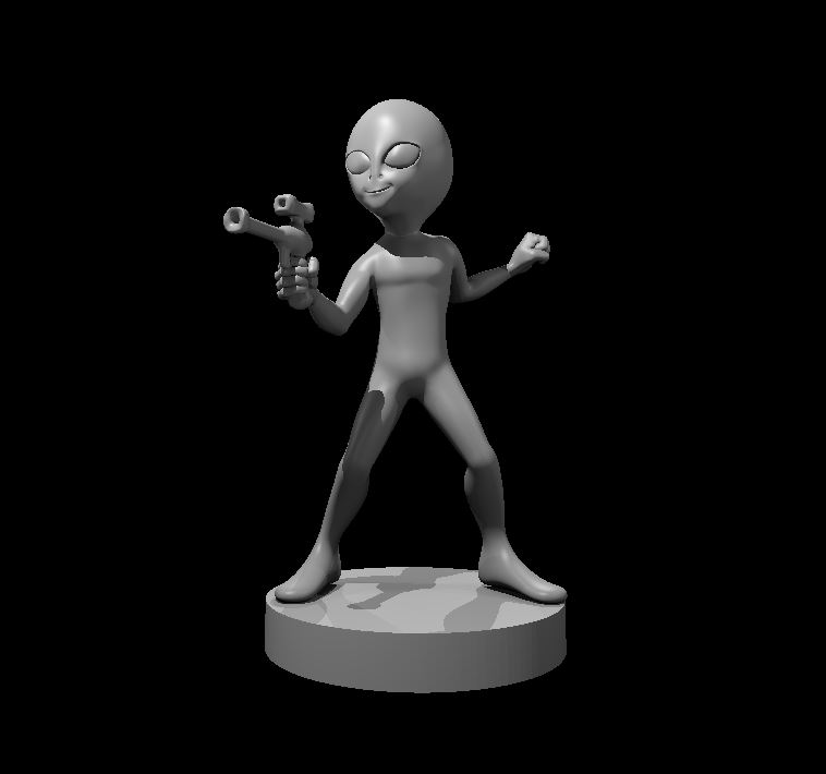 Grey Alien with Blaster