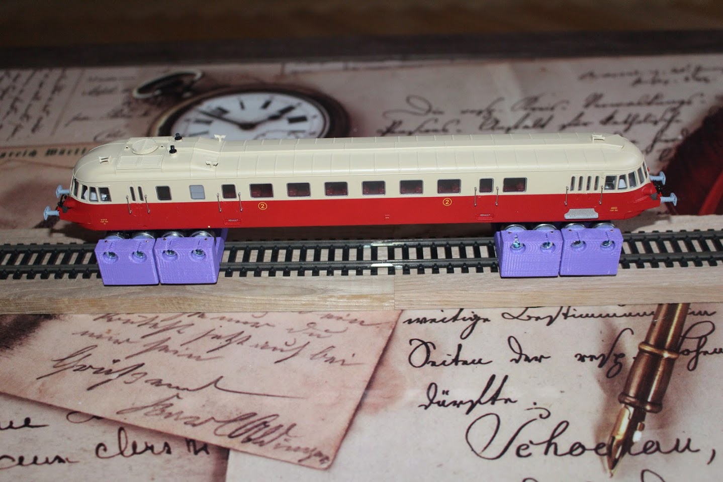 Banc d'essais pour train HO (Roulement 13 mm)