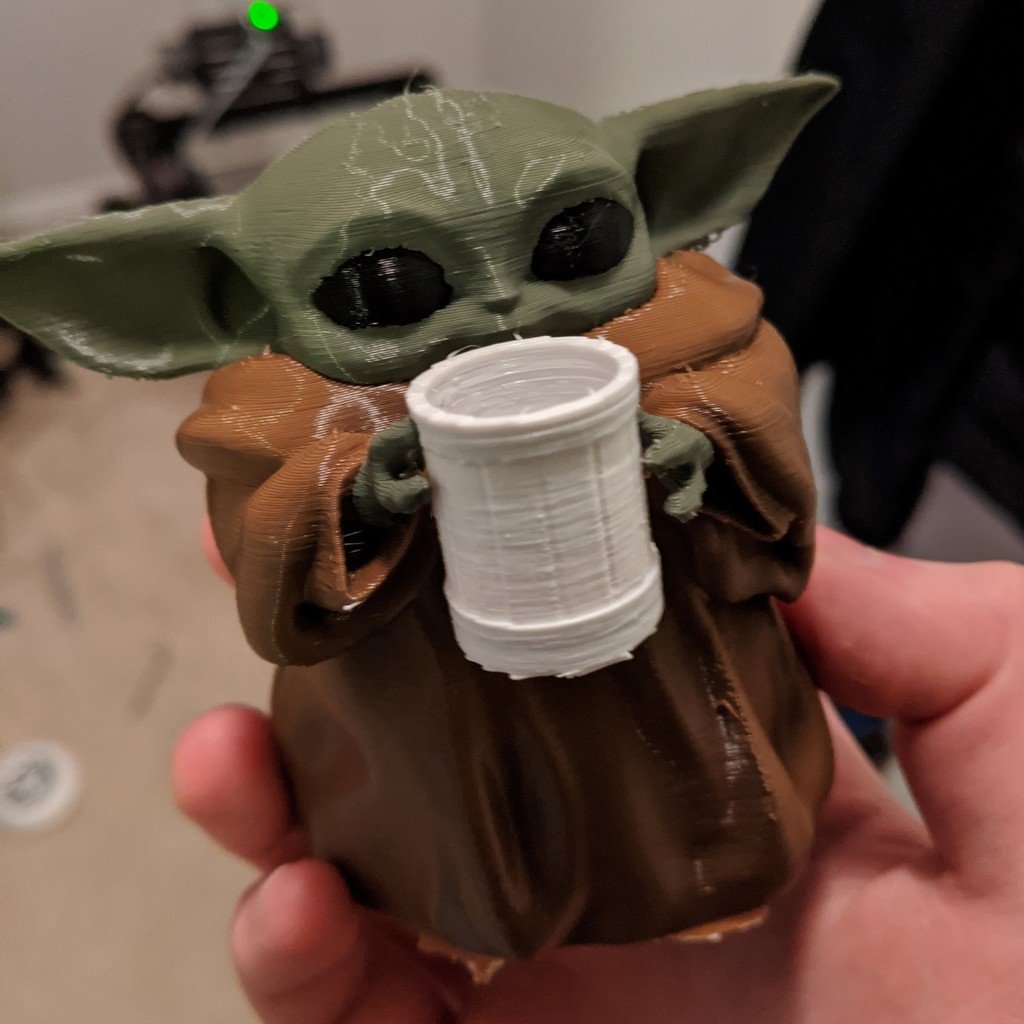 Baby Yoda Holding a Beer (Multimaterial)