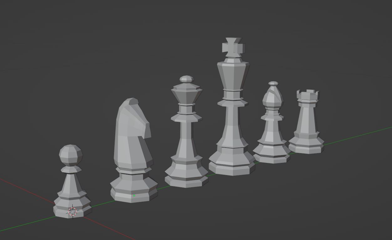 Low Poly Chess Set