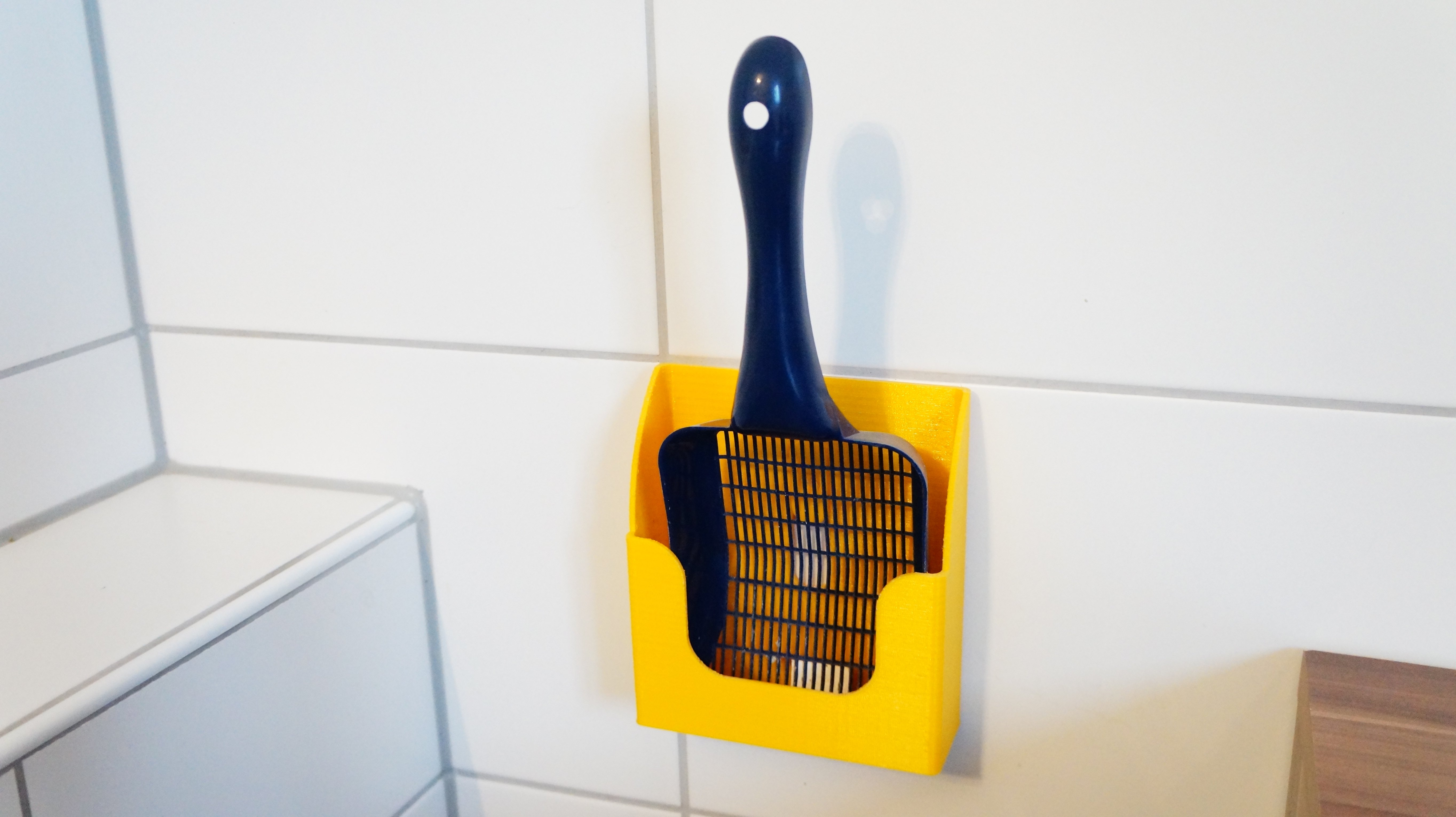 Wall assembly mount for cat litter scoop