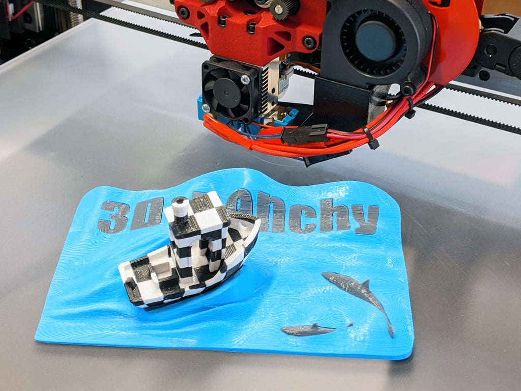 gMax 2 - 3D Benchy Holder with Sharks!