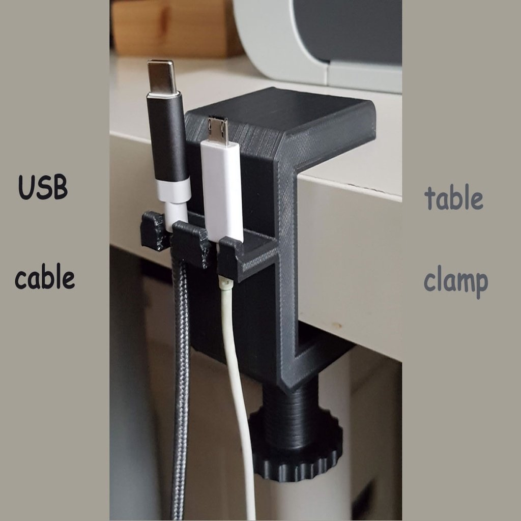 USB Cable Table Clamp