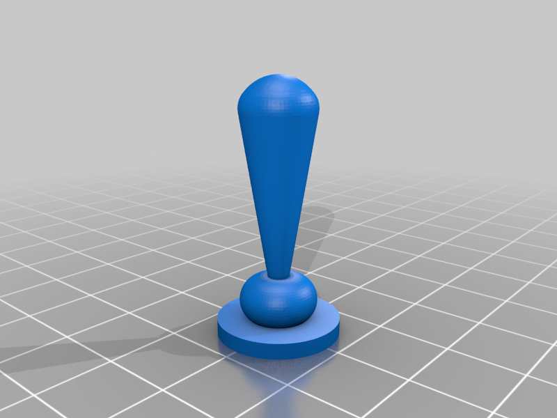 Exclamation point marker with base
