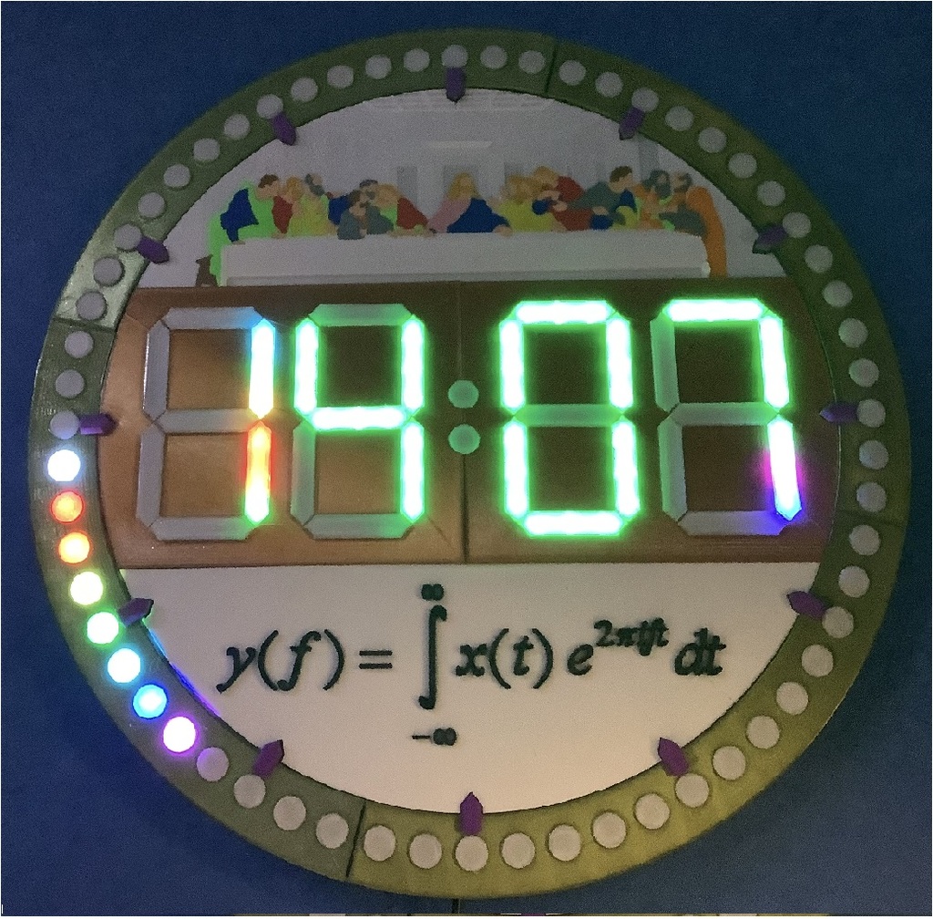 Horloge LED Leonard De Vinci