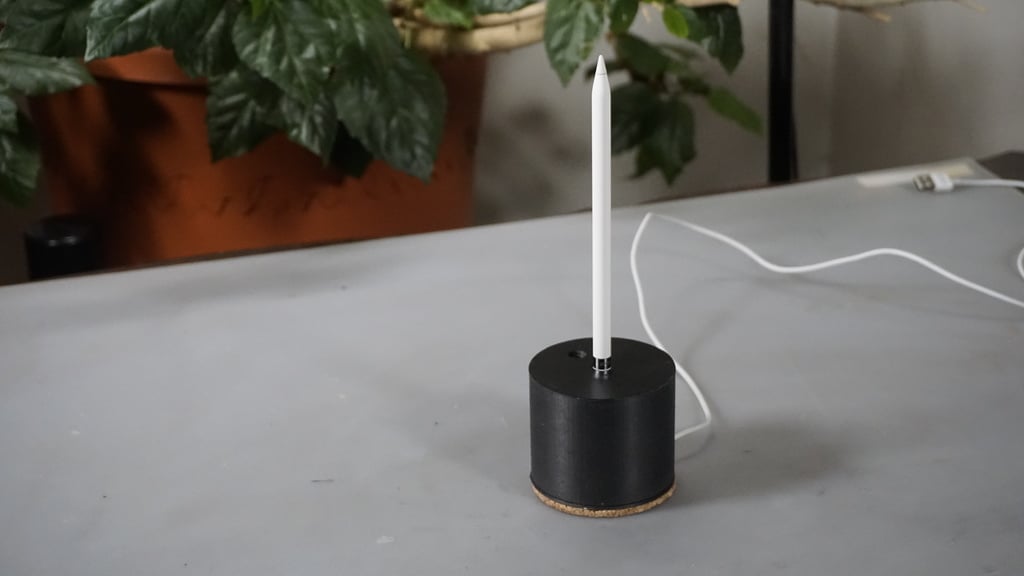 Cement-Filled Apple Pencil Charging Dock
