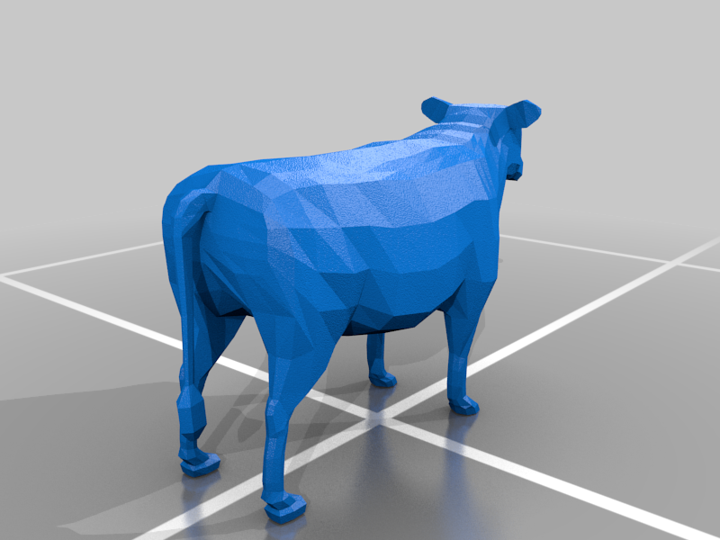Thomas the low poly Cow figure
