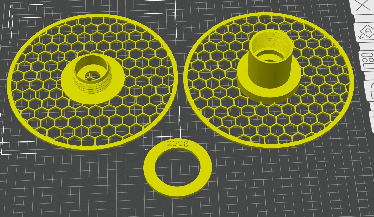 250g and 500g filament to 1kg spool adaptor for use in ace pro multi color systems