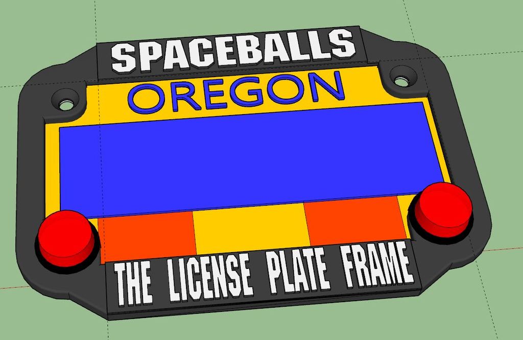 SPACEBALLS THE MOTORCYCLE LICENSE PLATE FRAME