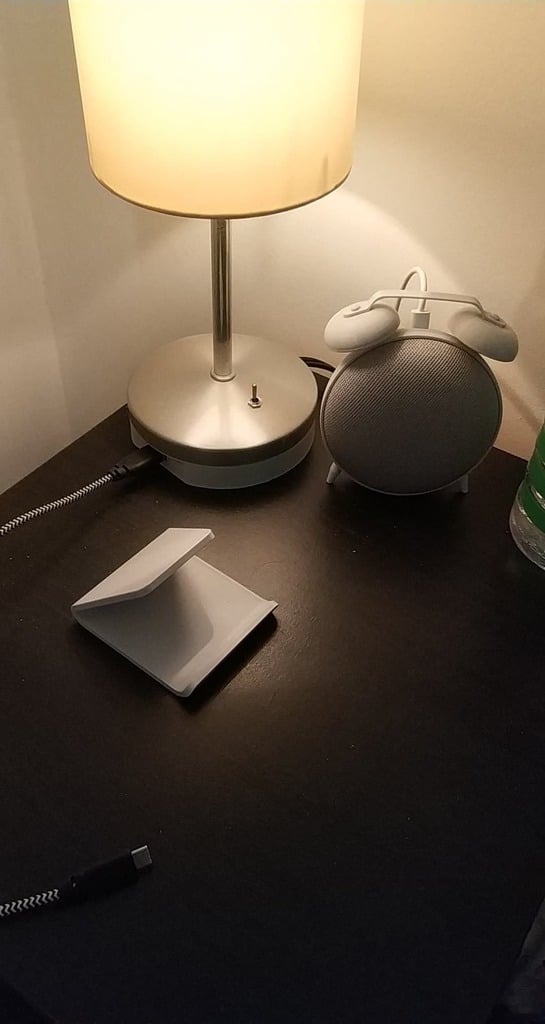 Retro Alarm Clock Stand for the Google Home Mini without bolt