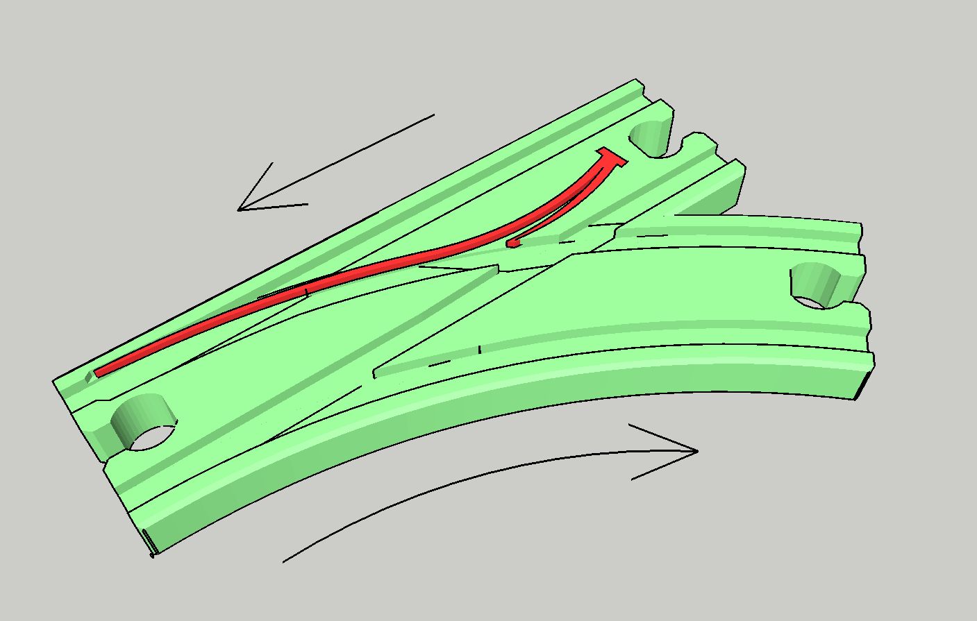 brio splitter with auto-right and pass through