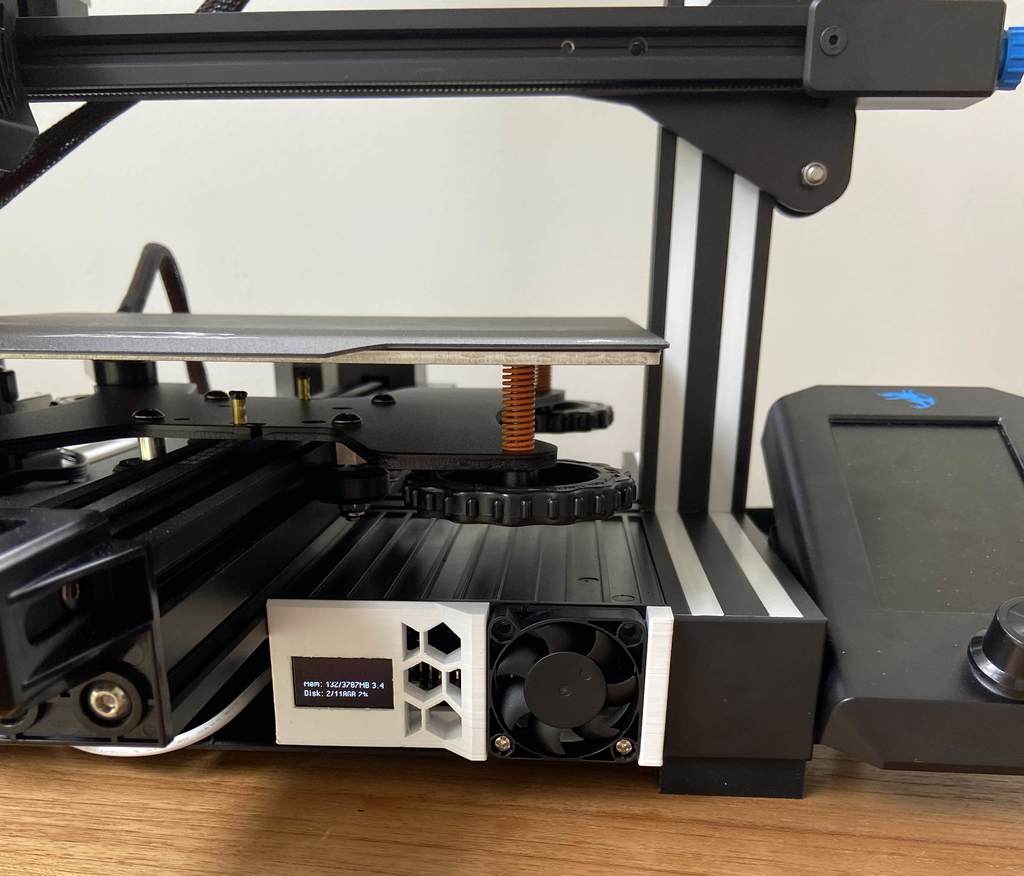 Hidden octopi mount for ender 3 v2 to use with SSD1306 OLED screen