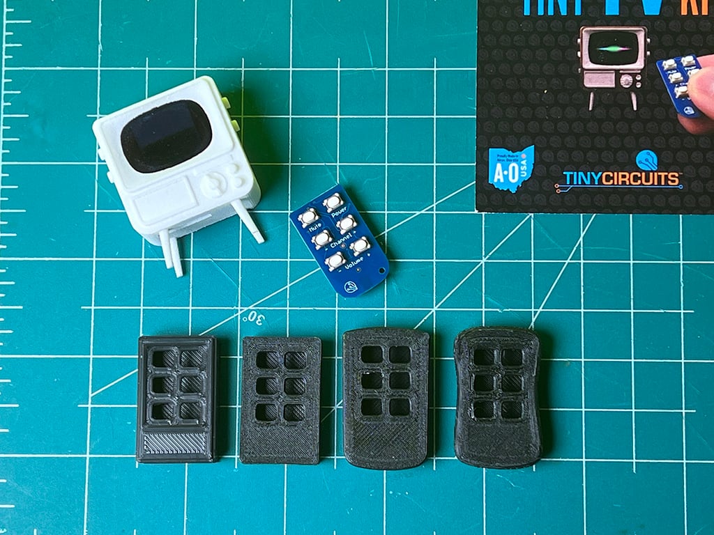 Tiny TV Remote Control Case (Tiny Circuits Tiny TV Kit)