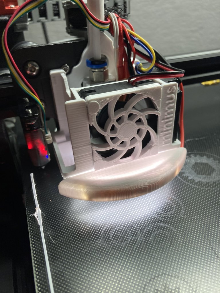 Fan Cover for MINIMUS hotend cooler WITH LIGHT BAR