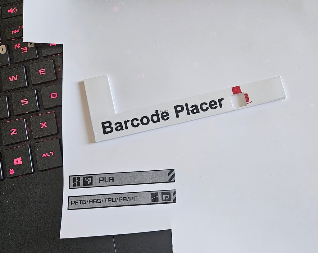 Bambulab X1 Carbon 3th Part Heatbed Plate QR Code and Barcodes