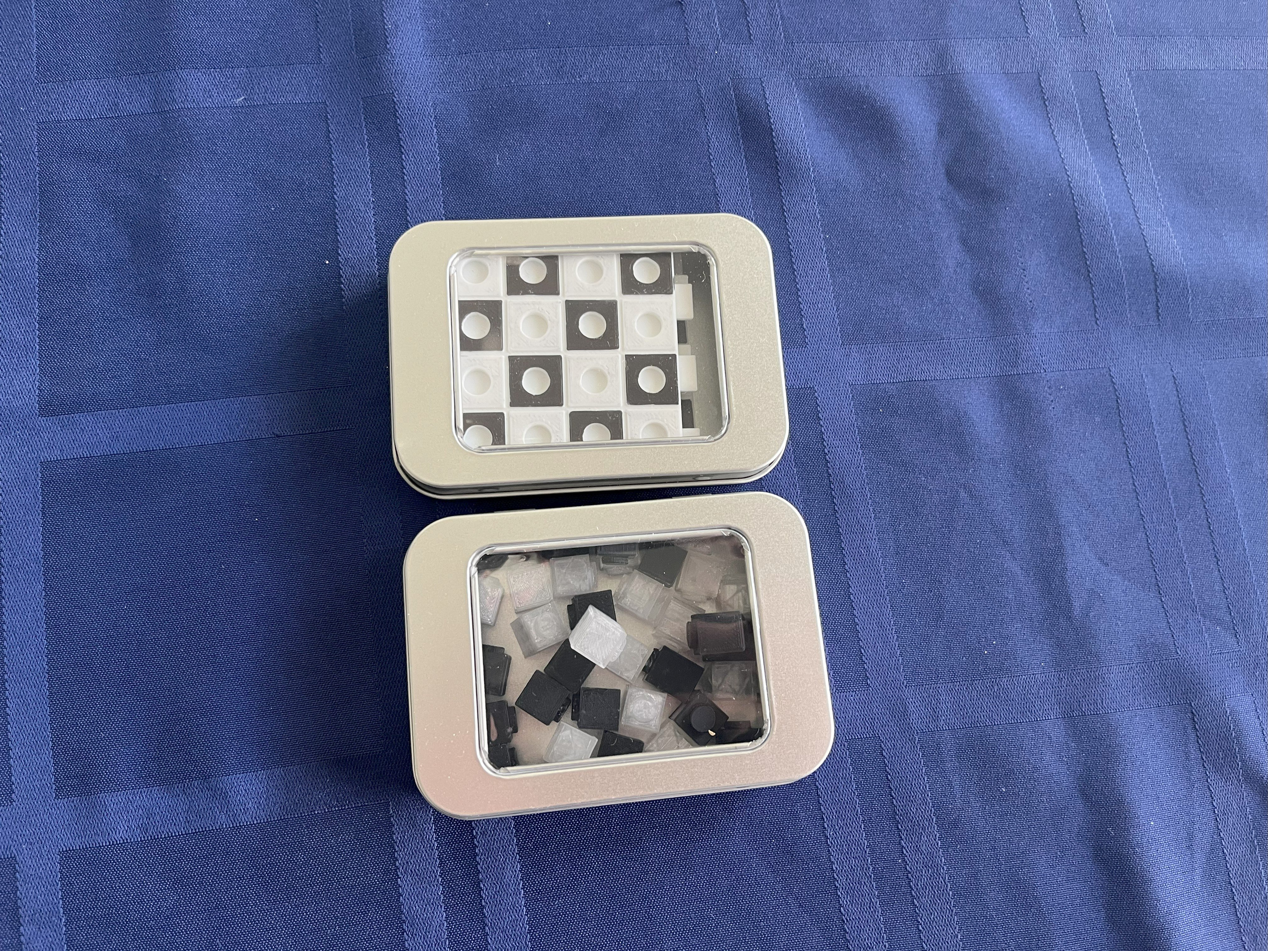 Travel Chess and Checkers - Tin Can Size