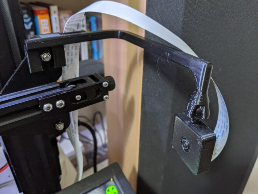 Ender 3 - X-axis Pi Cam (v2) mount (camera re-positioned)