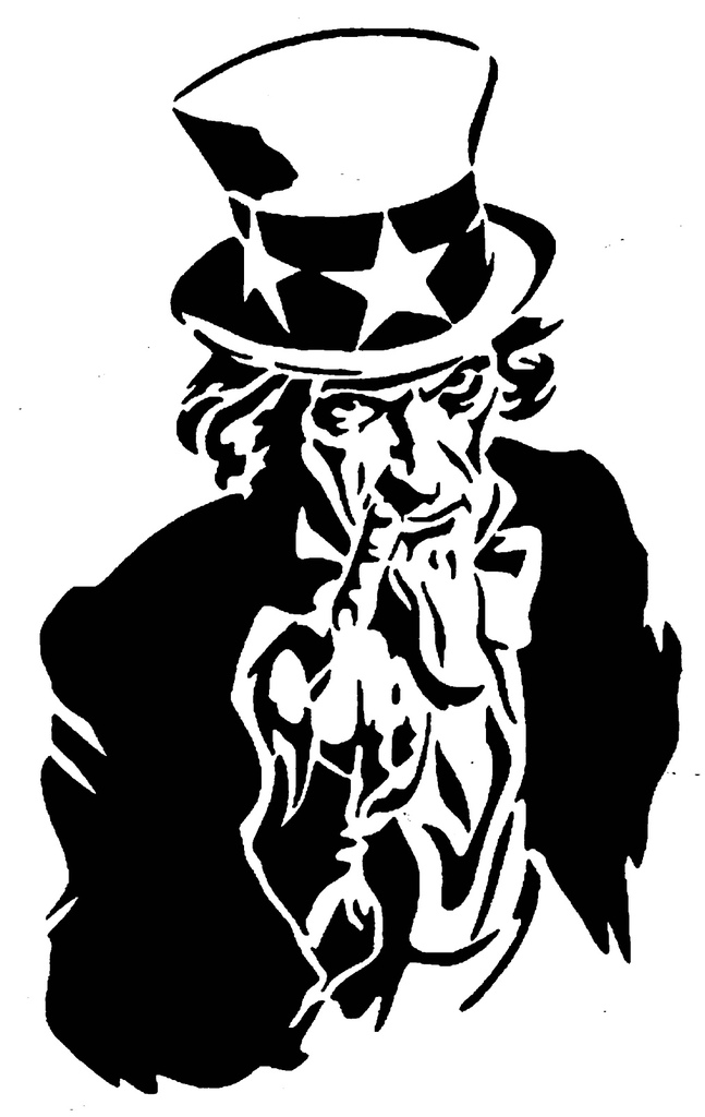 Uncle Sam stencil