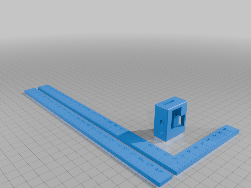 2-Axis metric ruler