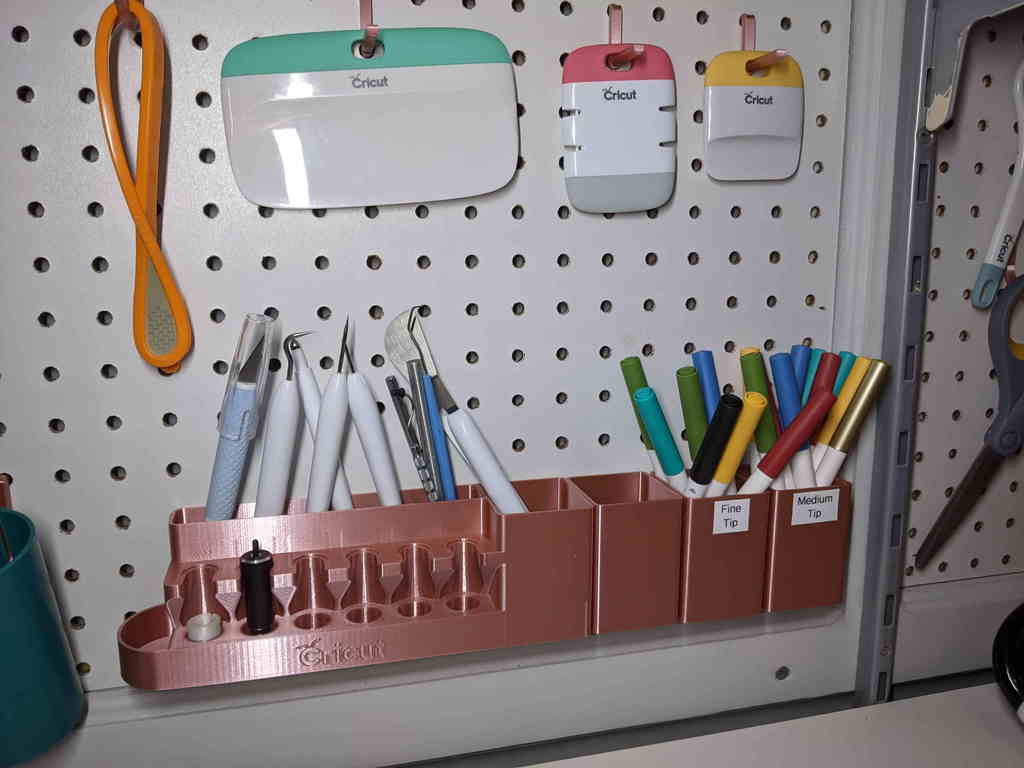 Cricut Tool Holder Remix For Pegboard and Add-On Cup