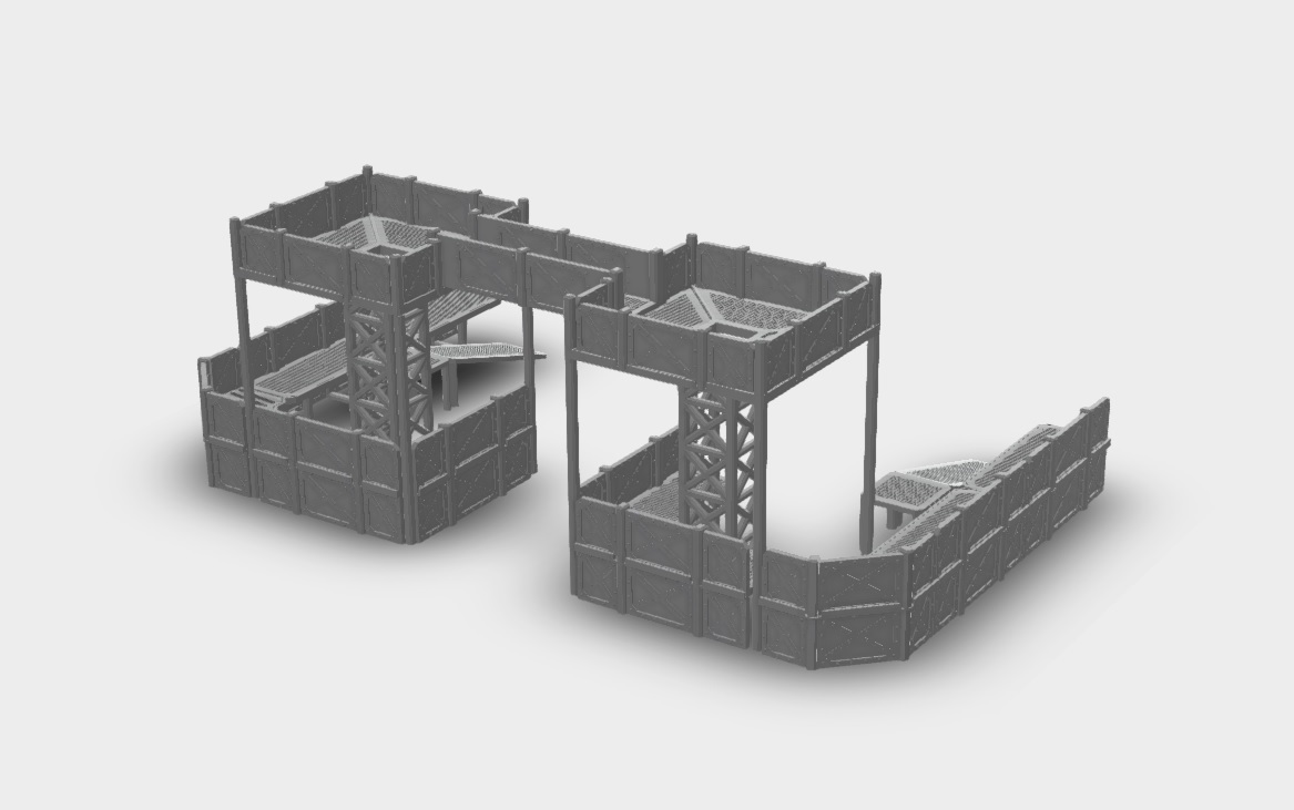 Wargaming compatible Outpost - Add-On for medium Outpost - 28mm
