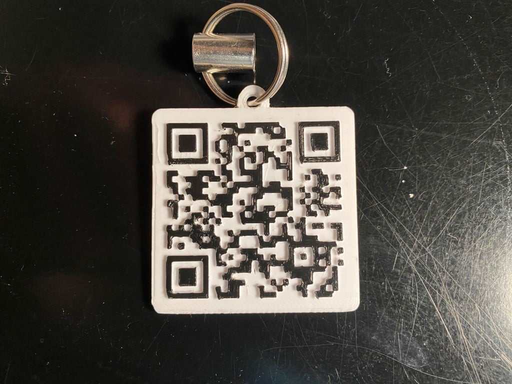 Rickroll QR Keychain