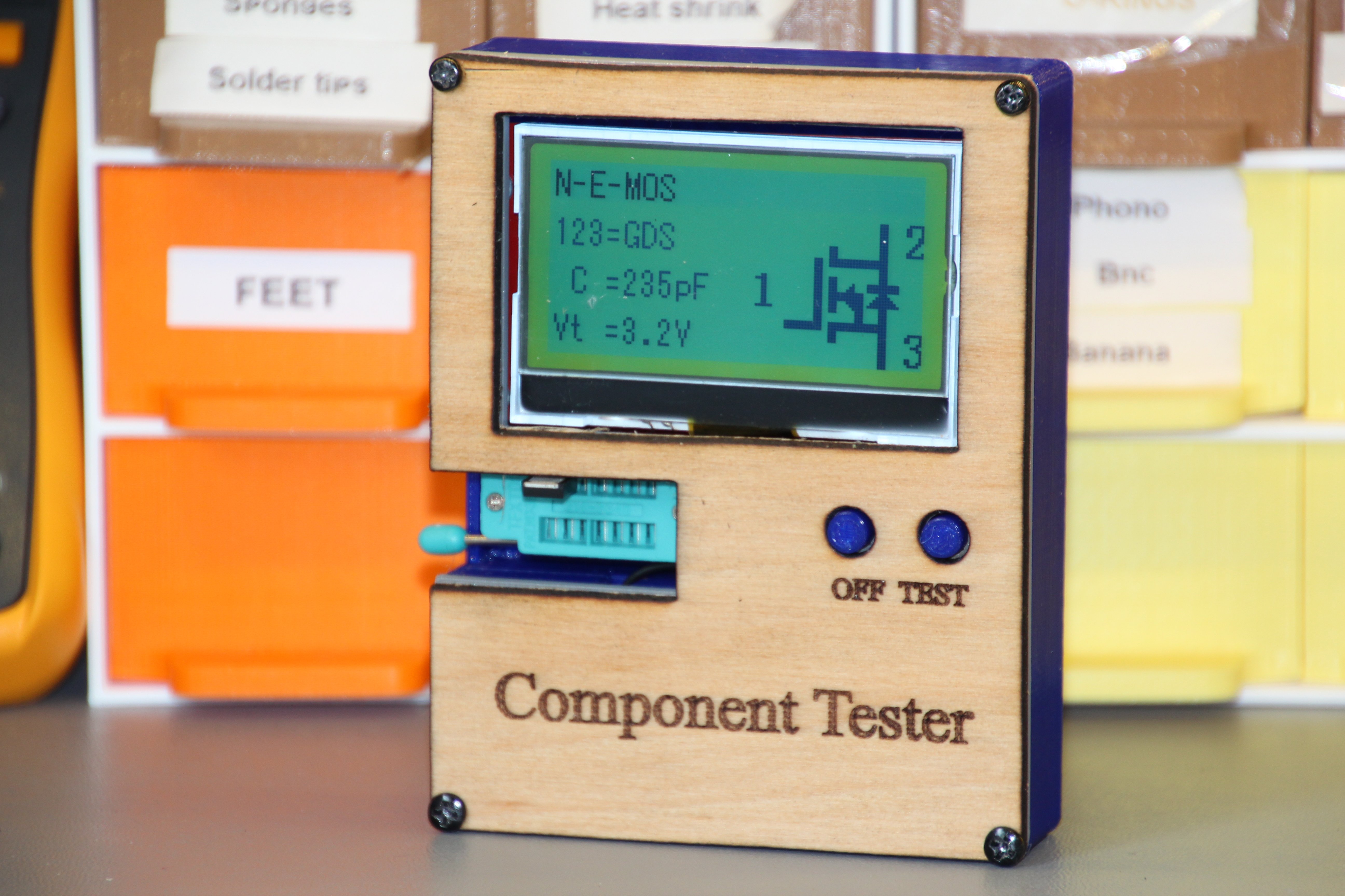 Case for component tester