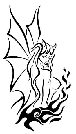 Devil Girl stencil 2