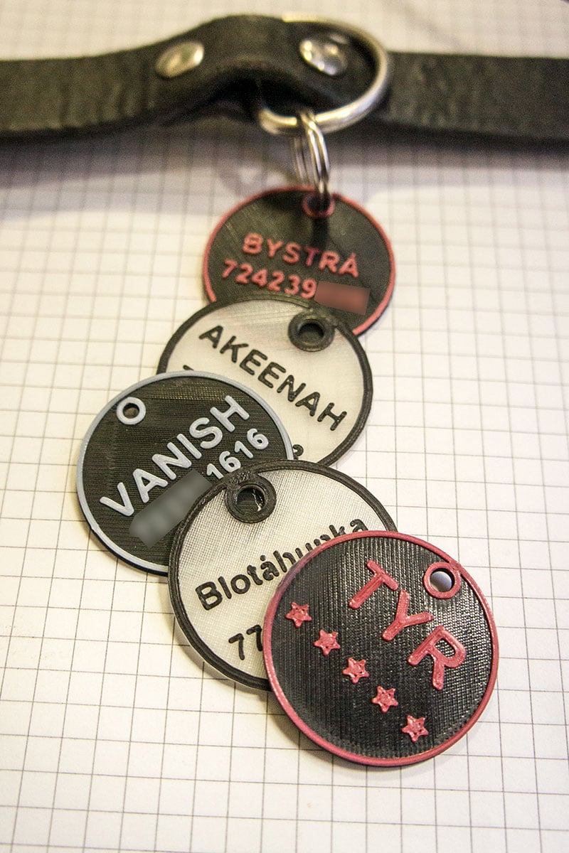 Customizable Round Dog Tag