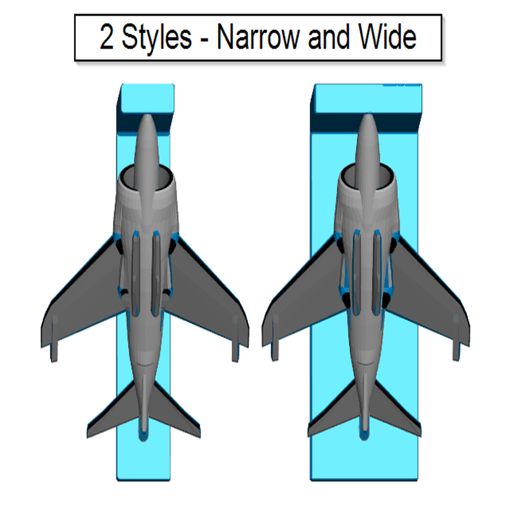 Harrier Jet Shelf Bracket - (Screw or Tape Mount)