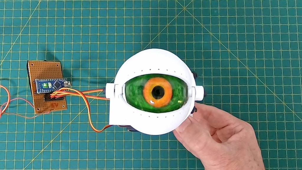 Animatronic 51mm eye mechanism